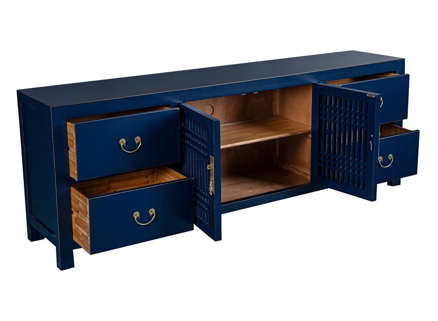 Chinese TV Cabinet Midnight Blue - Orientique Collection W180xD38xH65cm