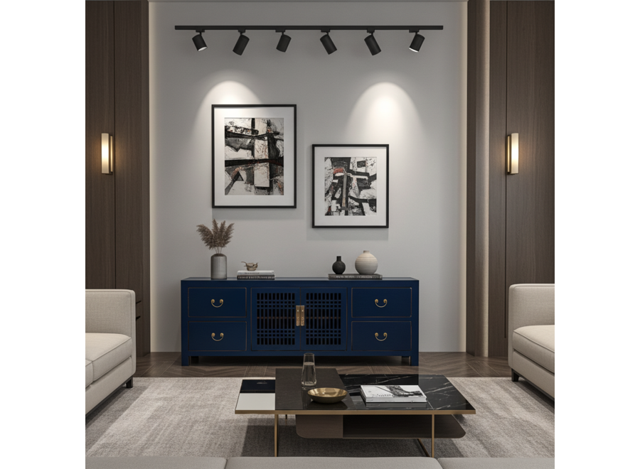 Chinese TV Cabinet Midnight Blue - Orientique Collection W180xD38xH65cm