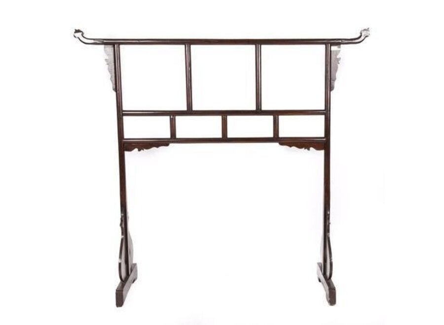 Antique Chinese Clothes Rack Dark Brown B153xH137cm