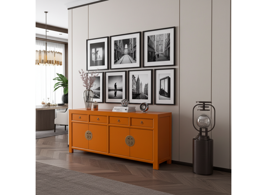 Chinesisches Sideboard Orange Oasis - Orientique Kollektion B180xT40xH85cm