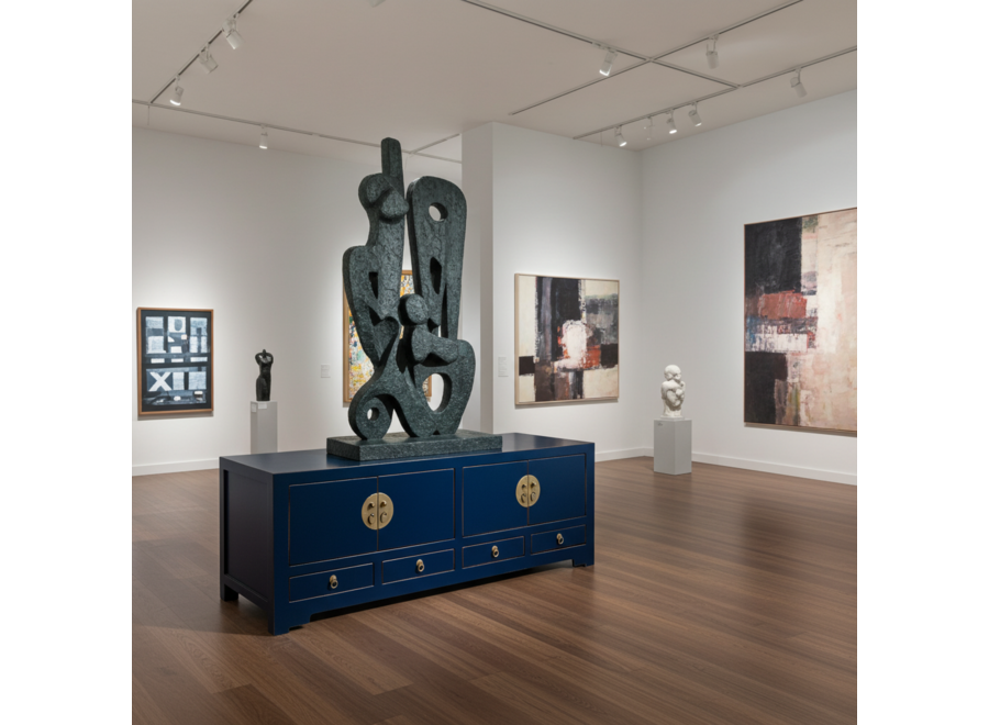 Chinese TV Cabinet Midnight Blue - Orientique Collection W130xD40xH45cm