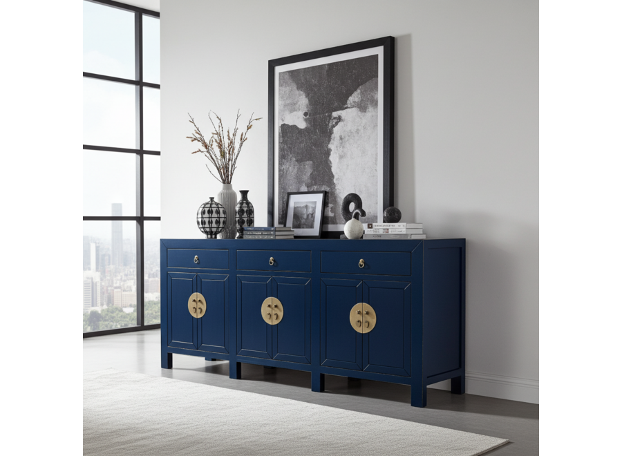 Chinesisches Sideboard Kommode Nachtblau - Orientique Kollektion B190xT40xH85cm