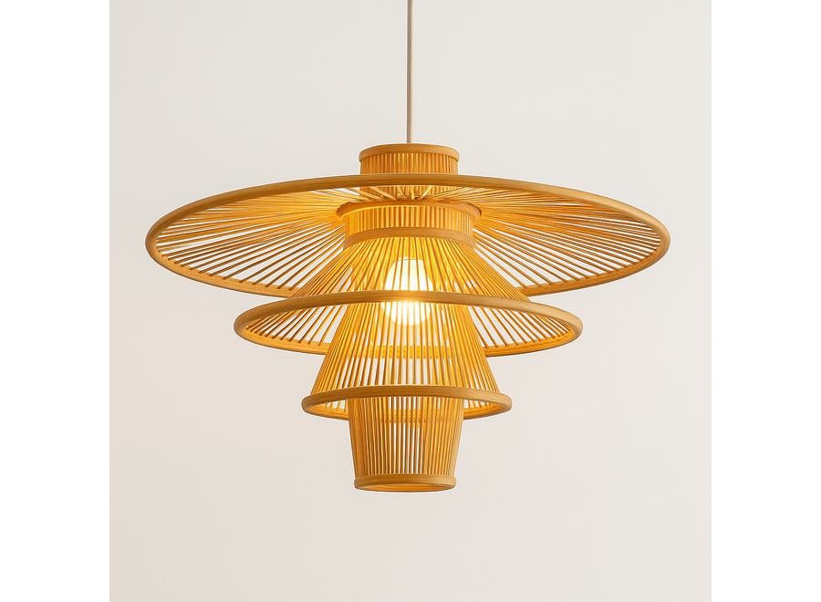 Suspension en Bambou Fait Main - Mavis D60xH40cm