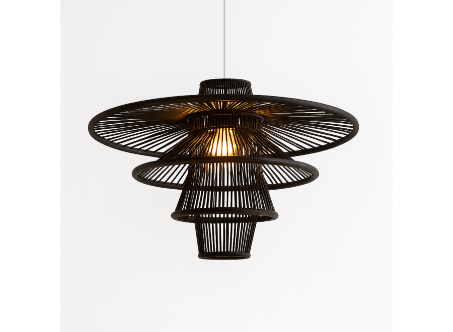 Suspension en Bambou Noir Fait Main - Mason D60xH40cm