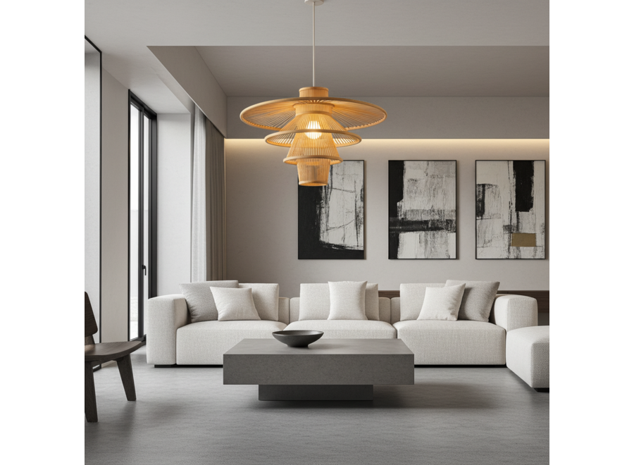 Suspension en Bambou Fait Main - Mavis D60xH40cm