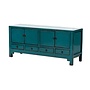 Antique Chinese TV Cabinet Teal High Gloss W136xD40xH61cm