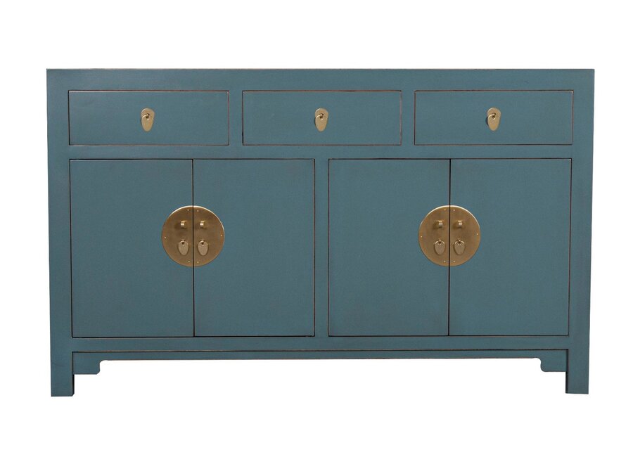 Buffet Chinois Arctic Bleue Gris - Orientique Collection L140xP35xH85cm