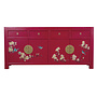 Chinesisches Sideboard Fuchsia Royale Handbemalt - Orientique Kollektion B180xT40xH85cm