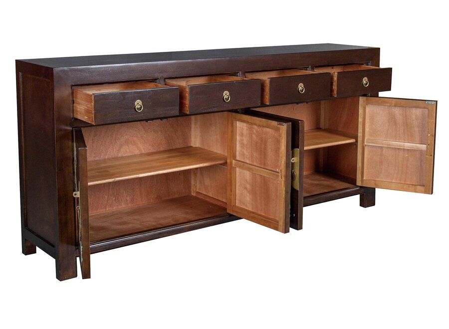 Chinese Sideboard Handpainted Earthy Brown W180xD40xH85cm