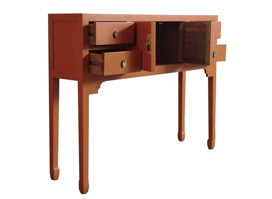 Consolle Cinese Sunglow Arancione - Orientique Collezione L100xP26xA80cm