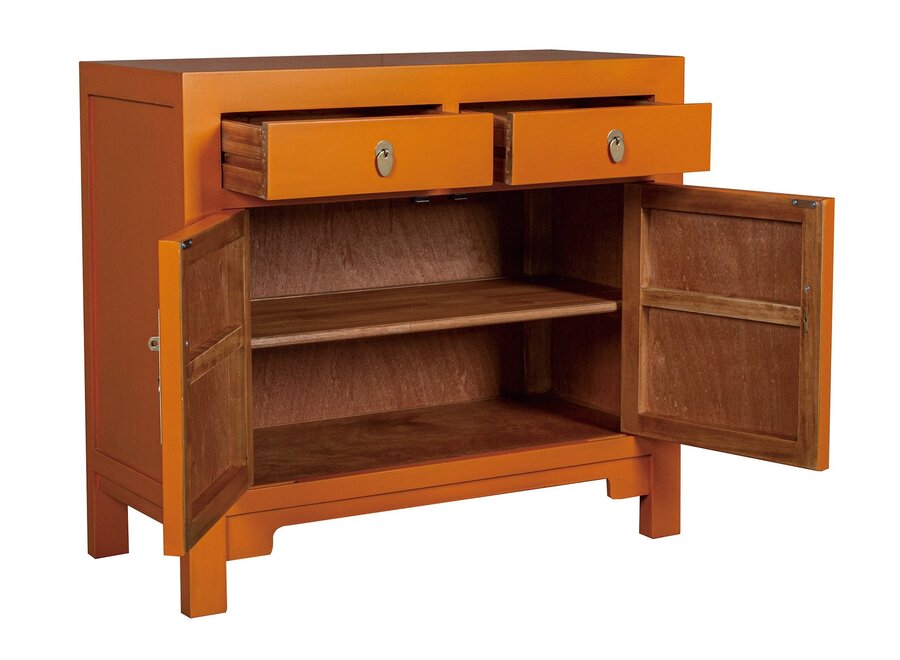 Armoire Chinoise Sunglow Orange - Orientique Collection L90xP40xH80cm