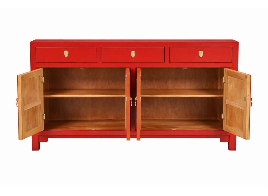 Chinesisches Sideboard Rot Lucky Red B140xT35xH85cm - Orientique Kollection