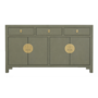 Buffet Chinois Gris Olive - Orientique Collection L140xP35xH85cm