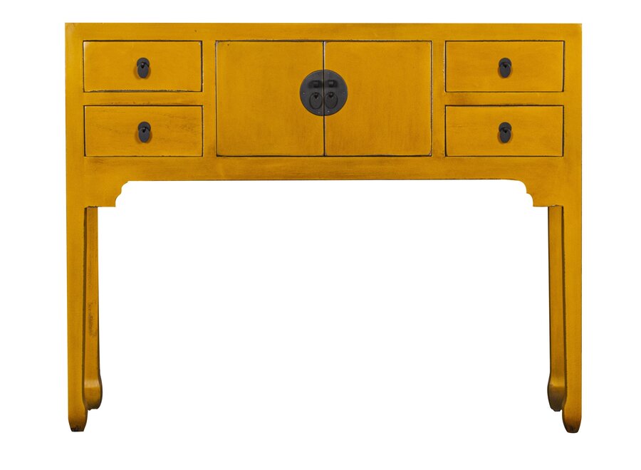 Mesa Consola China Amarillo Marigold - Orientique Colección An100xP26xAl80cm