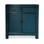 Antique Chinese Cabinet Deep Blue High Gloss W83xD39xH90cm