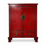 Antique Chinese Cabinet Red High Gloss W84xD43xH114cm