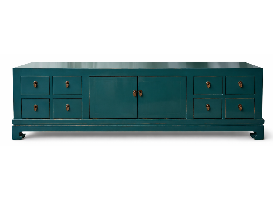 Meuble TV Chinois Sacrelle Haute Brillance L180xP40xH50cm