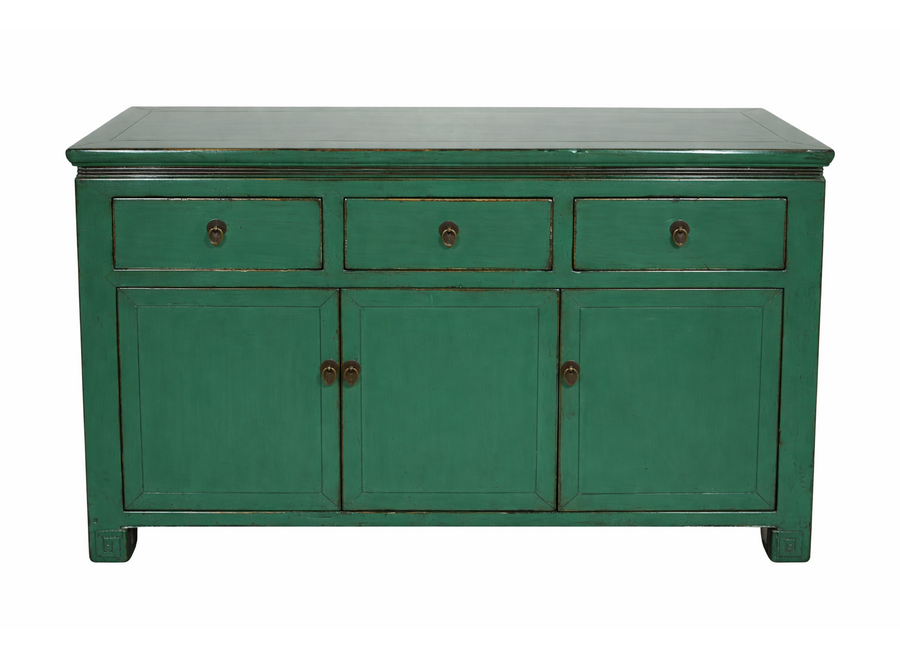 Aparador Chino Antiguo Verde Agua Alto Brillo A143xP42xAlt85cm