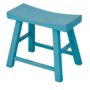 Tabouret en Bois Chinois Bleu Haute Brillance L45xP21xH50cm