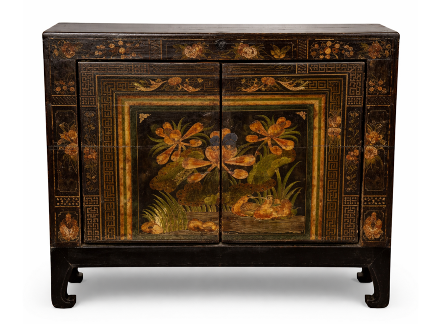 Armoire Chinoise Ancienne Peint à la Main L88xD38xH76cm