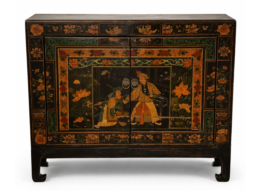 Antique Chinese Cabinet Handpainted W89xD39xH72cm