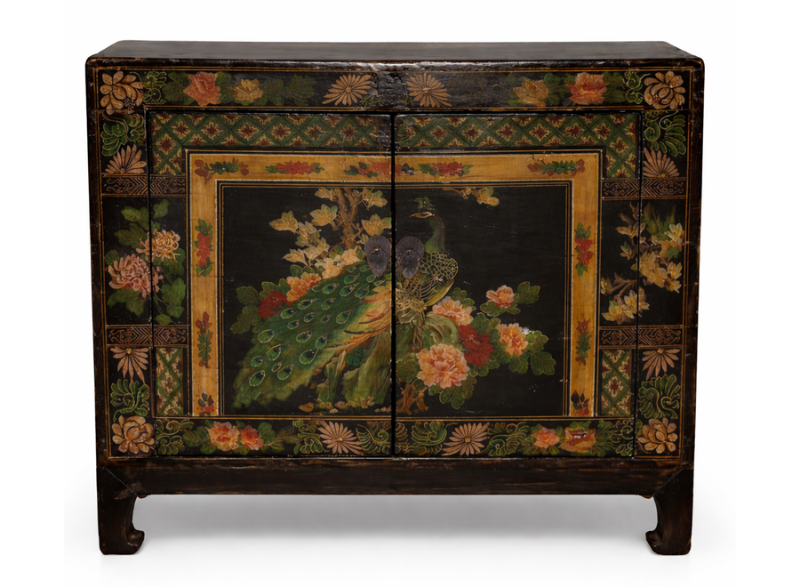 Armoire Chinoise Ancienne Peint à la Main L87xD38xH73cm