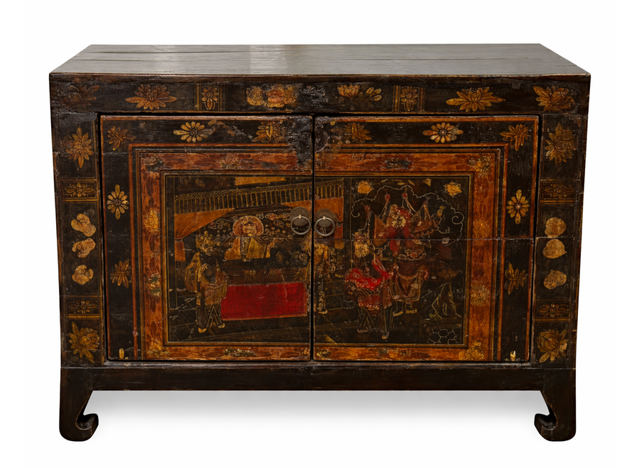 Antique Chinese Cabinet Handpainted W86xD39xH76cm