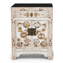 Comodino Cinese Bianco Fiori Dipinti a Mano L40xP32xA60cm