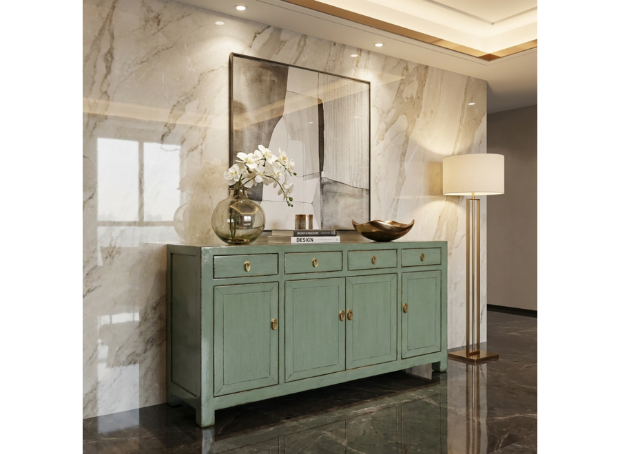 Credenza Cinese Antica Menta Lucida L159xP40xA94cm