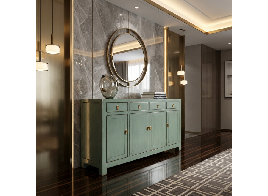 Credenza Cinese Antica Menta Lucida L159xP40xA94cm