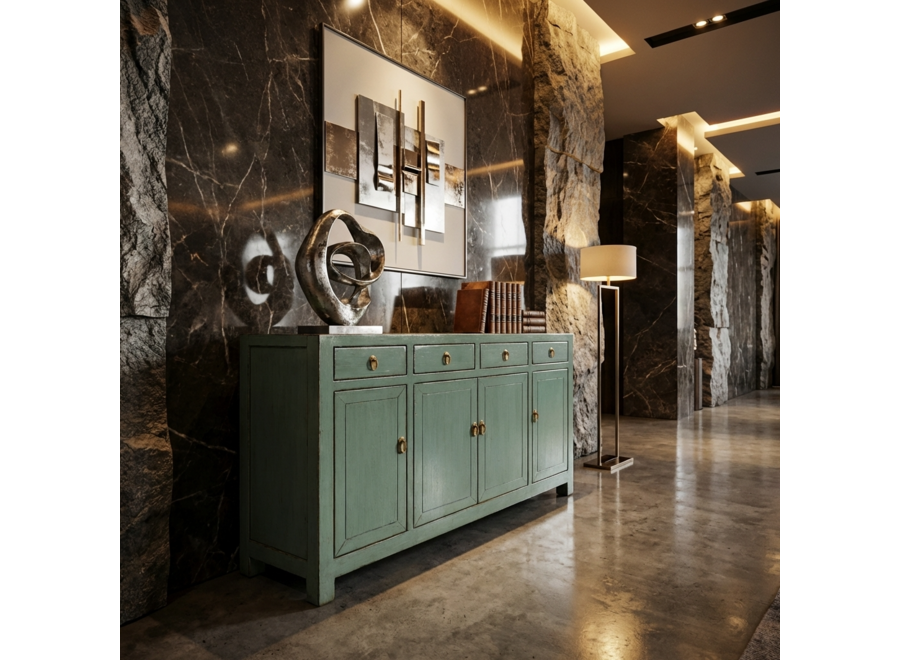 Credenza Cinese Antica Menta Lucida L159xP40xA94cm