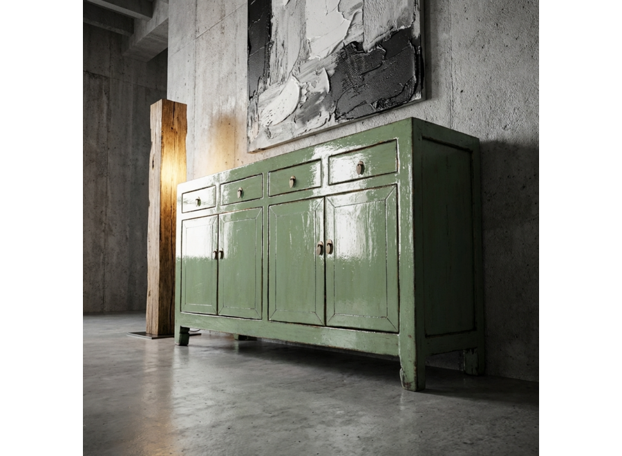 Credenza Cinese Antica Menta Lucida L157xP40xA90cm