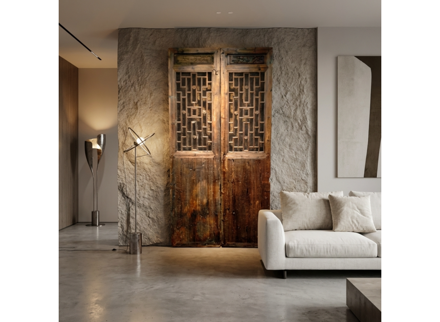 Antique Chinese Wooden Panel Set/2 B125xH257cm