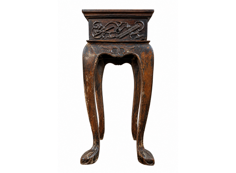 Table de Plante Chinoise Antique 19e Siècle Faite à la Main L43xP44xH98cm