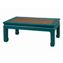 Mesa de Centro China de Madera y Bambú Azul A132xP70xA45cm