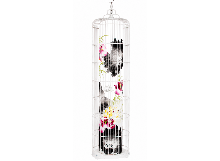 Orientalische Stehlampe Vogelkäfig Handgezeichnete Lotus