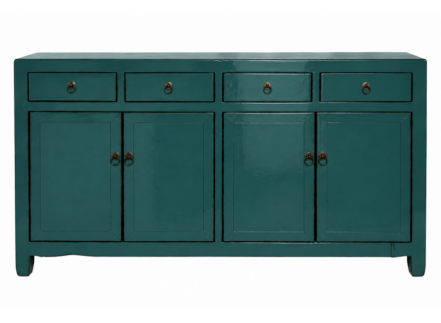 Aparador Chino Antiguo Teal Alto Brillo A154xP40xAlt93cm