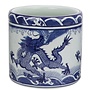 Chinese Pot Dragon Blue White D20xH19cm