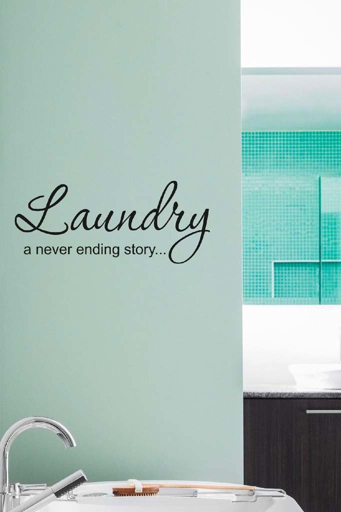 Muursticker 'Laundry a never ending story'-1