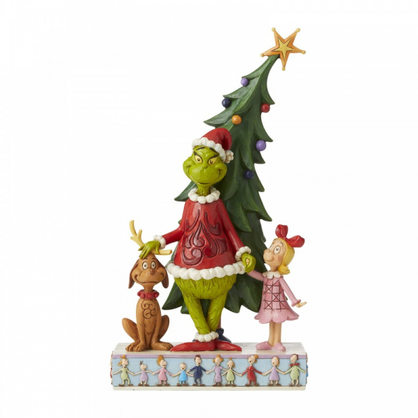 Figurine: Grinch, Max and Cindy - Decorating Tree