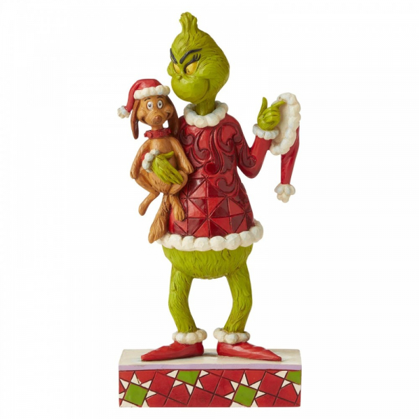 Figurine: Grinch - with Max Under His Arm