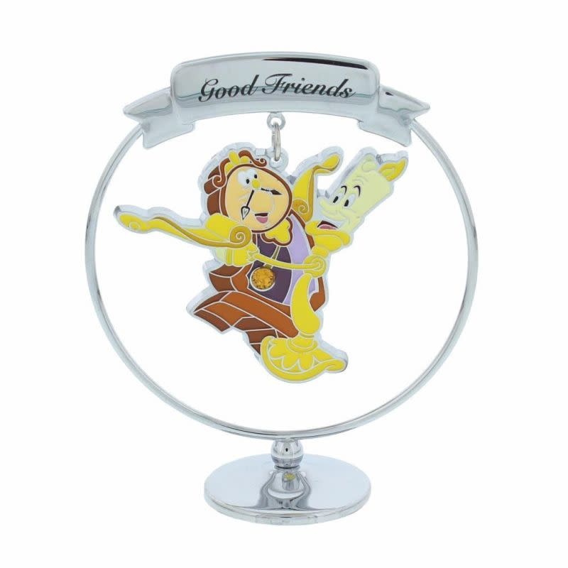 Chrome Plated Freestanding: Cogsworth & Lumiere