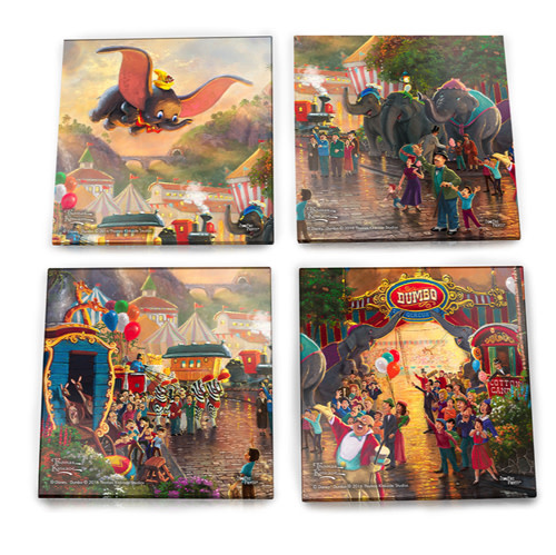 4 Glazen onderzetters: Dumbo