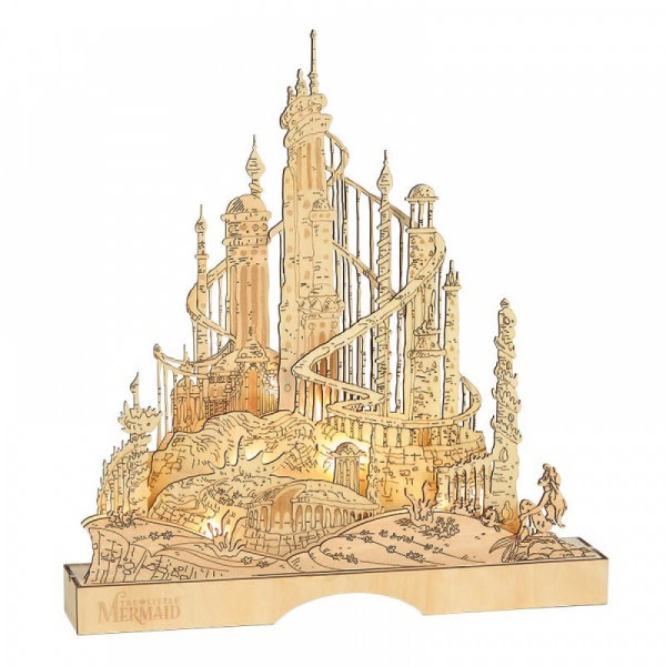 Figurine: Little Mermaid - King Trition Illuminated Palace