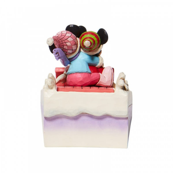Figurine: Mickey & Minnie Mouse - Sledding Sweethearts