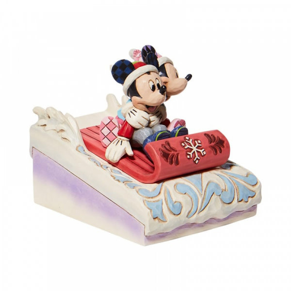 Figurine: Mickey & Minnie Mouse - Sledding Sweethearts