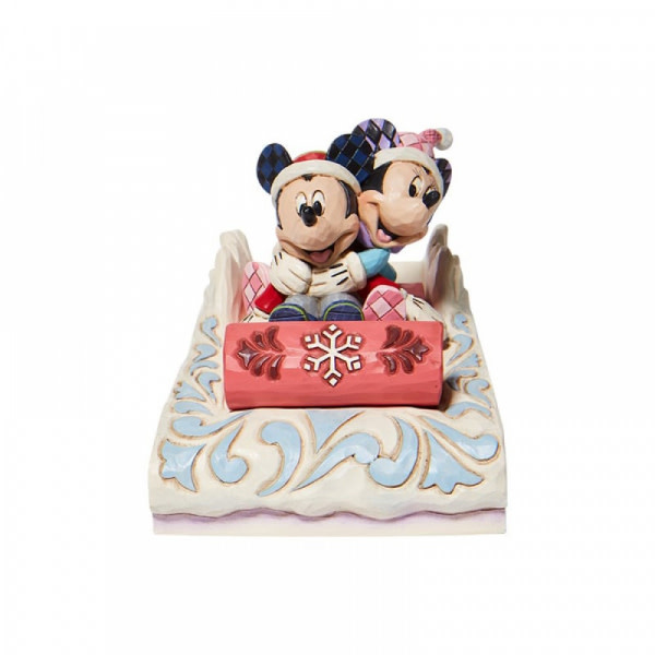 Figurine: Mickey & Minnie Mouse - Sledding Sweethearts