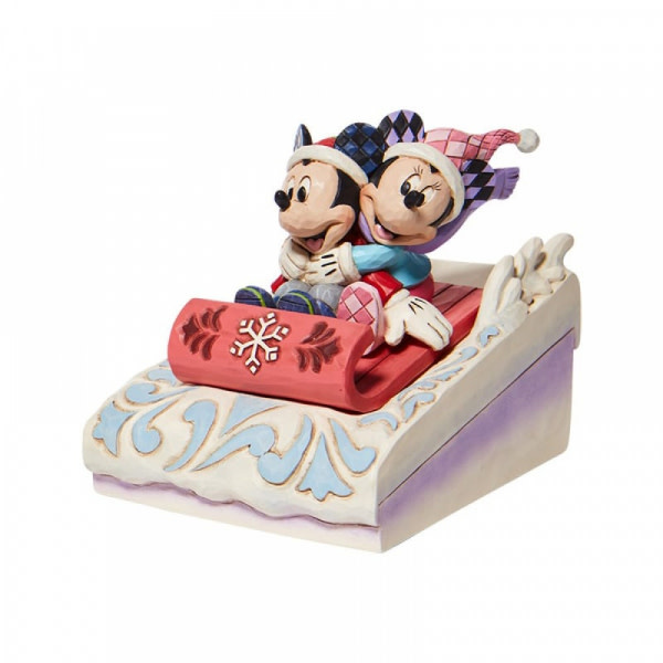 Figurine: Mickey & Minnie Mouse - Sledding Sweethearts