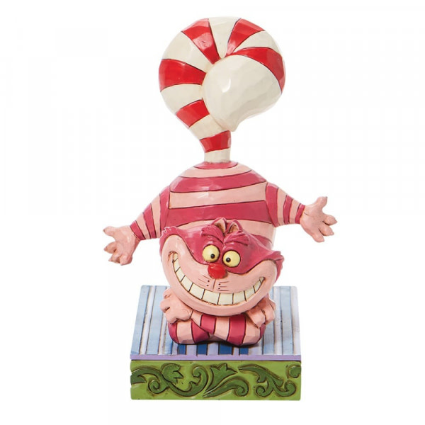 Figurine: Cheshire Cat - Candy Cane Cheer