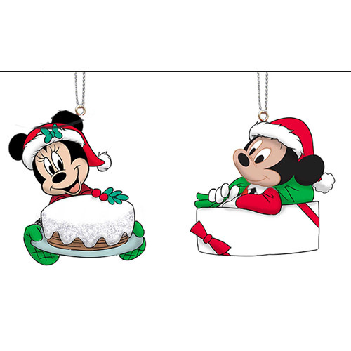 2 Hanging Ornaments 2D: Mickey & Minnie Mouse